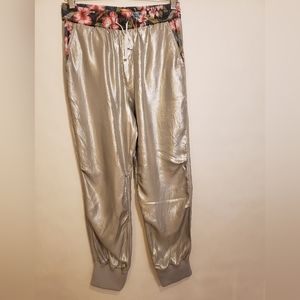 Yohji Yamamoto Y-3 and Adidas Metallic and Floral Joggers Sz M/M